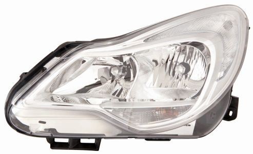 ABAKUS 442-1169LMLDEM1 Scheinwerfer links H7, H1 chrom glasklar PX26d, P14.5s OPEL: Corsa D Schrägheck