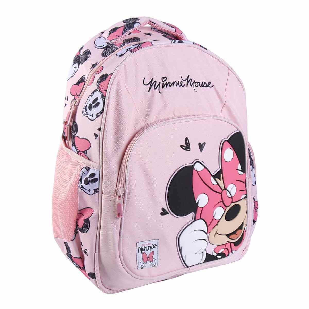 Minnie Mouse Schulrucksack 42x32x15cm Rosa Kinder Rucksack Disney Mädchen