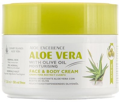 Aloe Excellence - Aloe Vera With Olive Oil Moisturing Face & Body Creme 300ml Do