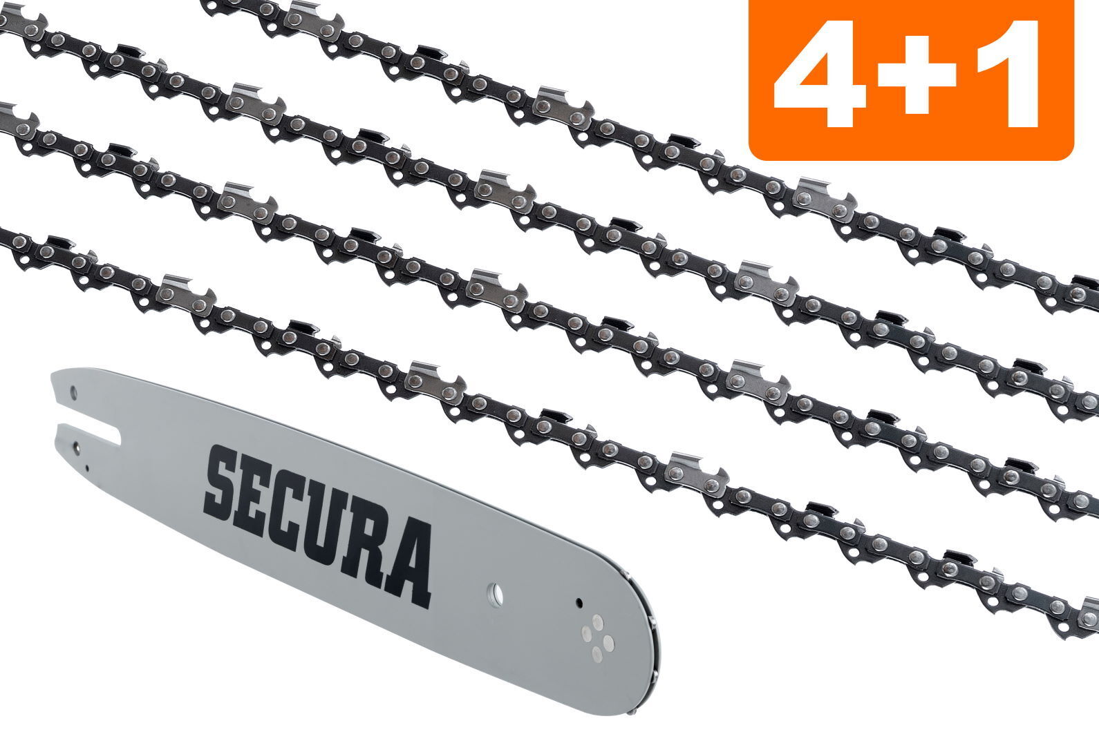 4 Sägeketten + Schwert passend für Solo 652 | 38cm 0.325 64TG 1,5mm
