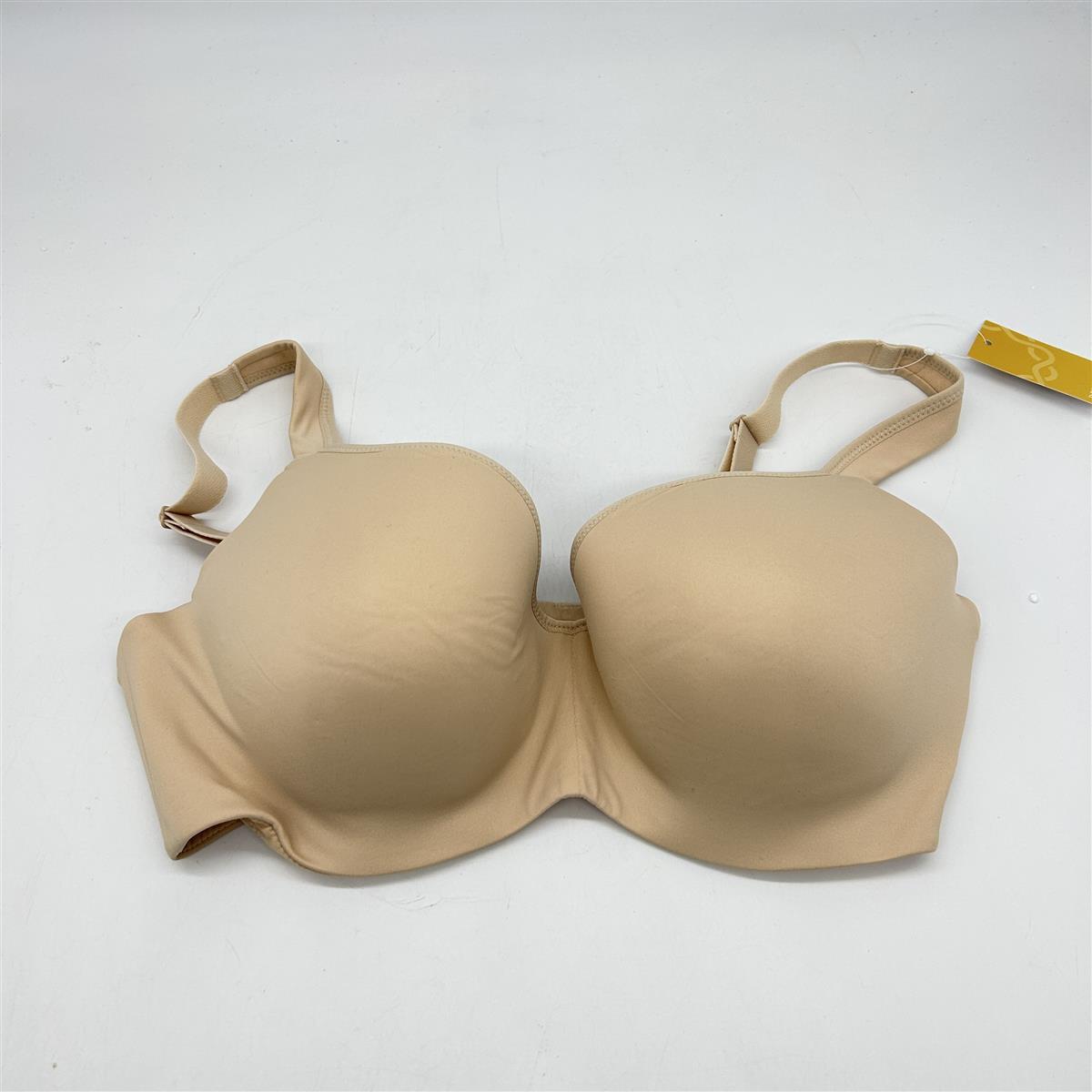 DELIMIRA Damen T-Shirt BH mit Bügel Nahtloser Große Größen Gepolstert Beige 80E