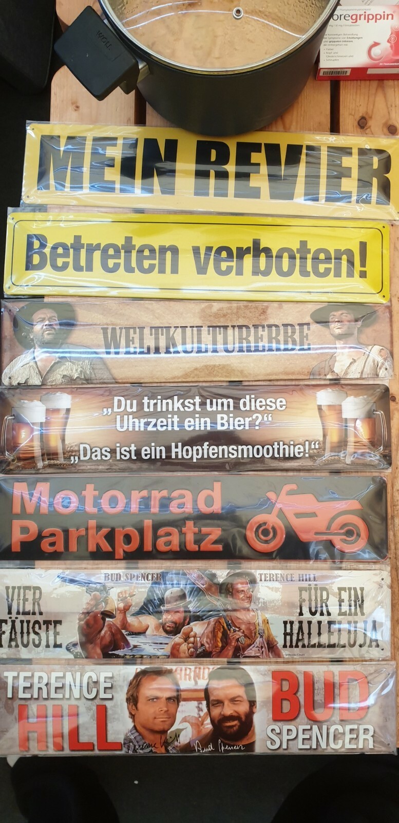 Mein Revier Betreten Verboten  Straßenschild  Blechschild 46x10cm