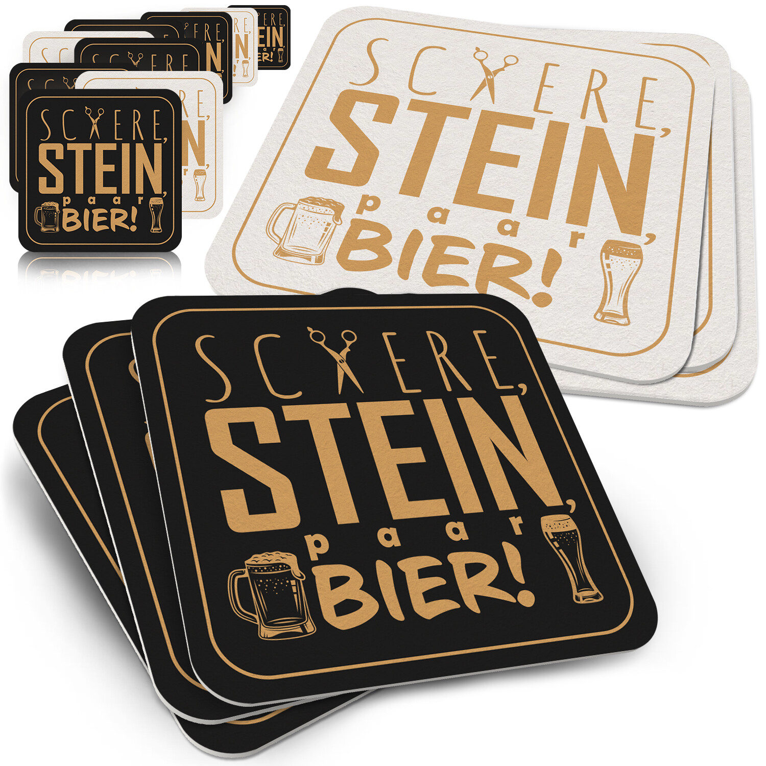 Funke & Brand Schere Stein Paar Bier - 50stk