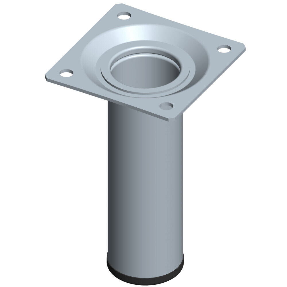 11100-00171= 1 Möbelfuß rund Ø30 H 100mm edelstahloptik Element System Tischbein