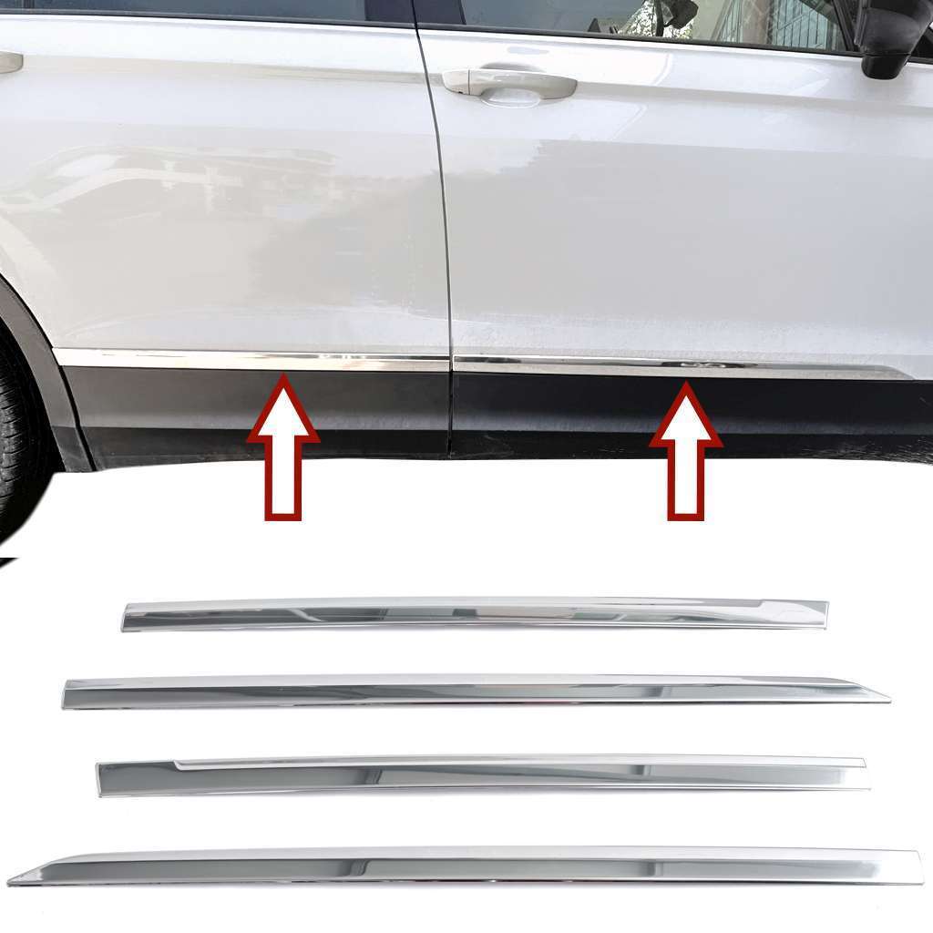 Edelstahl Chrom Türleisten passend für VW Tiguan II Allspace, Typ BW2, ab 2016>