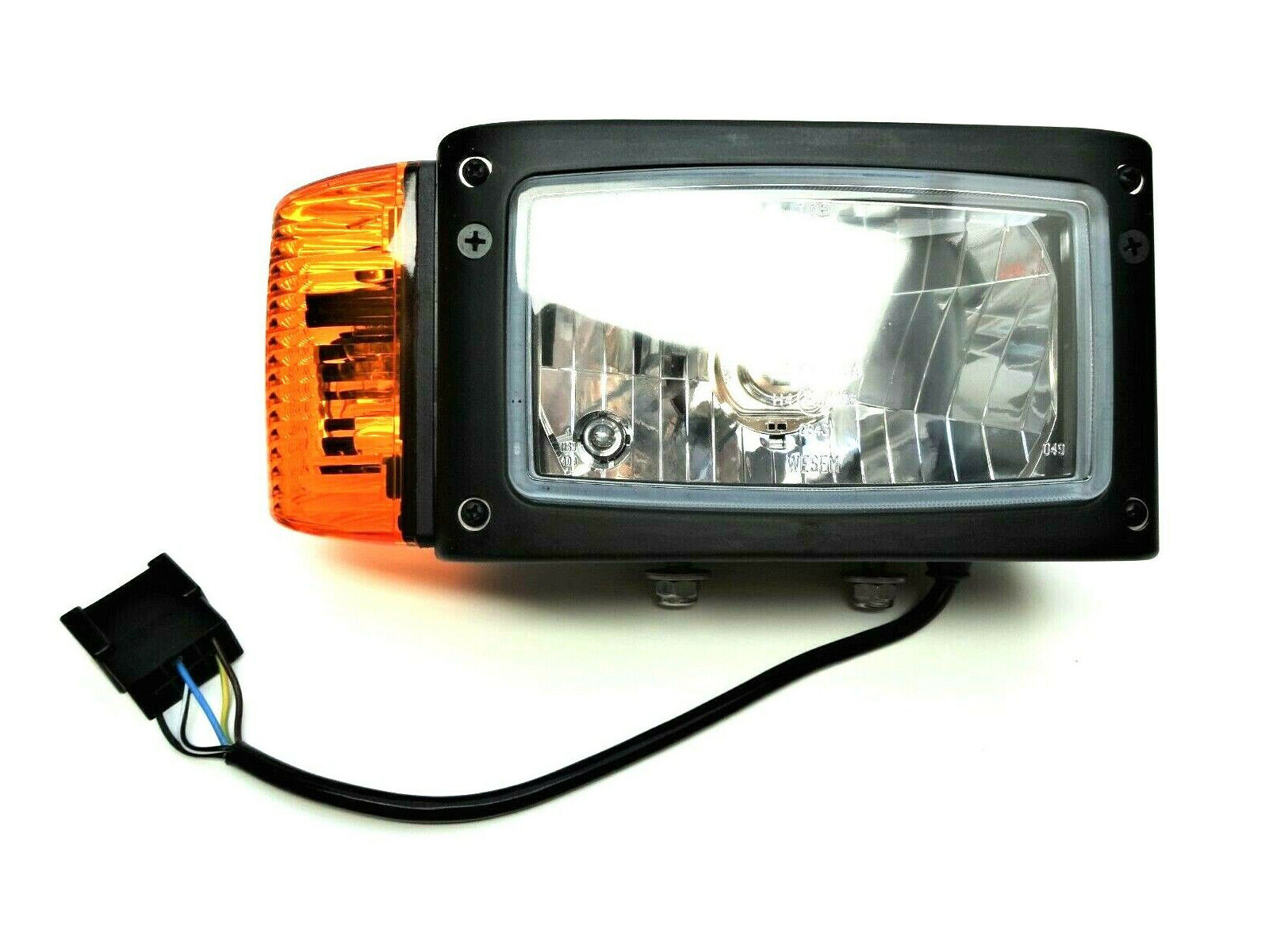 Rechts H4 Scheinwerfer mit Blinker 12V f. Radlader Bagger Baumaschinen JCB Merlo