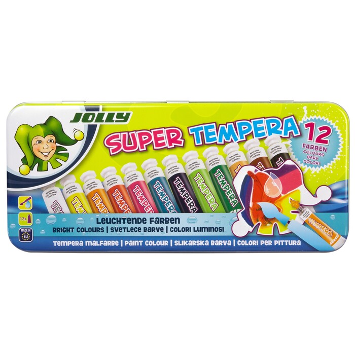 Jolly Malfarben - Tempera, 7.5ml Tuben, 12er
