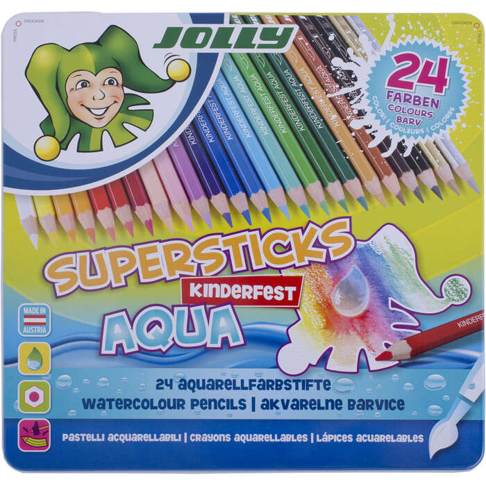Jolly Buntstifte - Supersticks Aqua, kinderfest, 24er