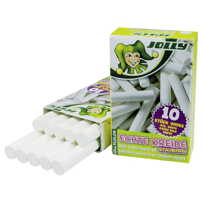 JOLLY Schultafelkreide 10 Stück weiß