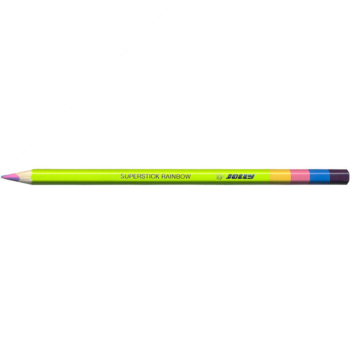 JOLLY Buntstift Superstick Rainbow kinderfest 1 Stück gelb/rosa/blau/violett