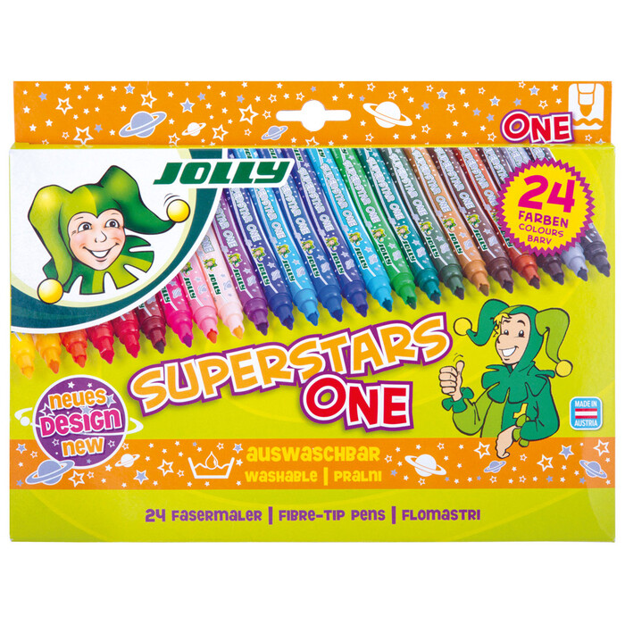 JOLLY Fasermaler Superstars One 24 Stück mehrere Farben