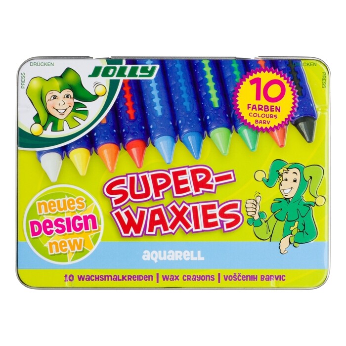 JOLLY Wachskreiden Superwaxies aquarell 10 Stück mehrfarbig
