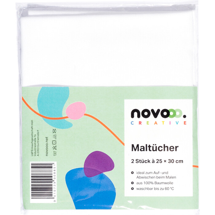 NOVOOO Creative Maltücher 2 Stück weiß