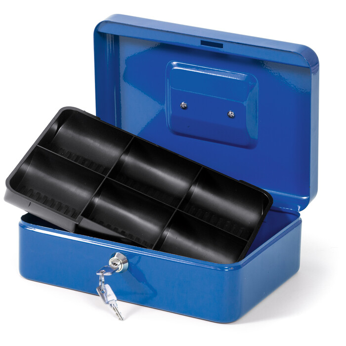 NOVOOO Basic Geldkassette 20 x 16 x 9 cm blau
