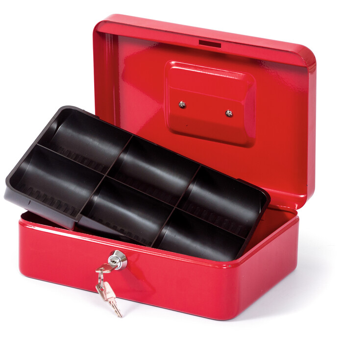 NOVOOO Basic Geldkassette 20 x 16 x 9 cm rot