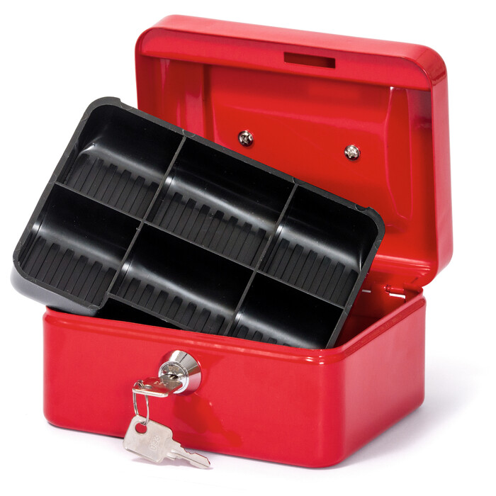 NOVOOO Basic Geldkassette 15,2 x 11,5 x 8 cm rot