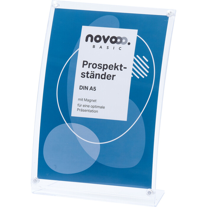 NOVOOO Basic Prospektständer A5 mit Magnet transparent