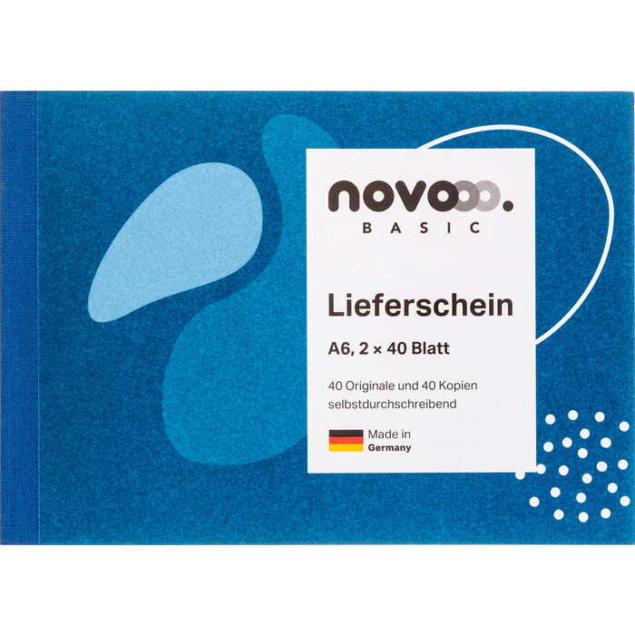 NOVOOO Basic Lieferschein A6 quer 2 x 40 Blatt
