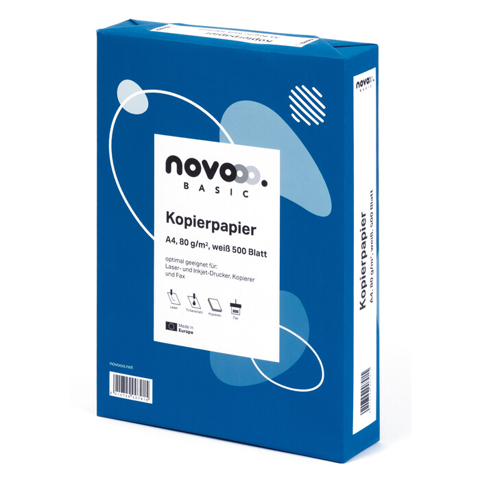 NOVOOO Basic Kopierpapier A4 80 g/m² 500 Blatt weiß