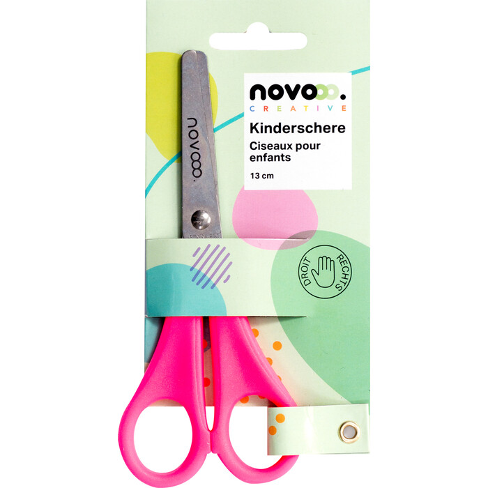 NOVOOO Creative Kinderschere rechts 13 cm farblich sortiert