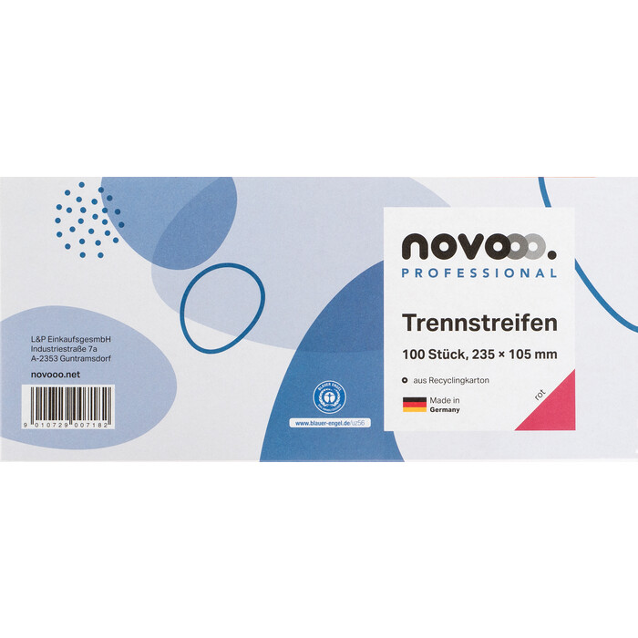 NOVOOO Professional Trennstreifen rot 235 x 105 mm 100 Stück