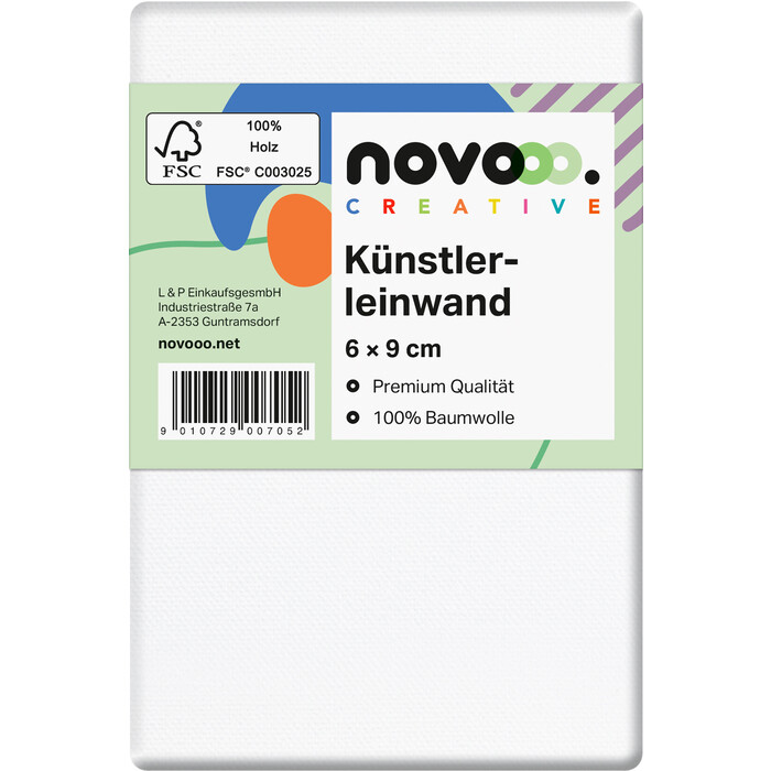 NOVOOO Creative Mini-Keilrahmen 6 x 9 cm weiß