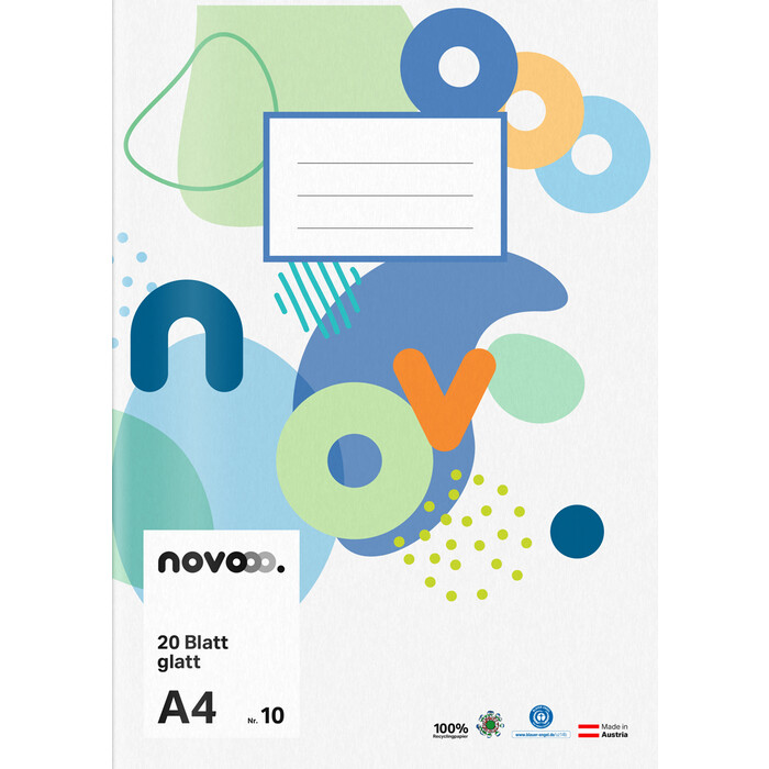 NOVOOO Heft A4 20 Blatt glatt Nr. 10