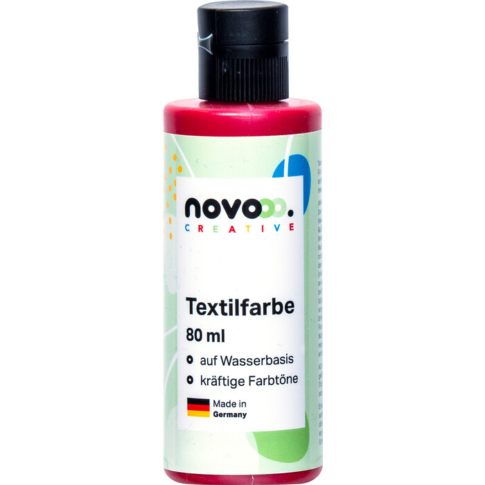 NOVOOO Creative Textilfarbe 80 ml rubinrot