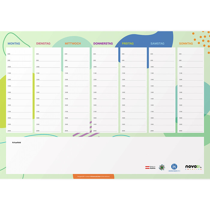 NOVOOO Creative Schreibunterlage Kids 37,5 x 52,5 cm bunt