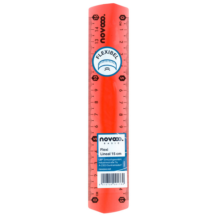 NOVOOO Basic Flexi Lineal 15 cm farblich sortiert