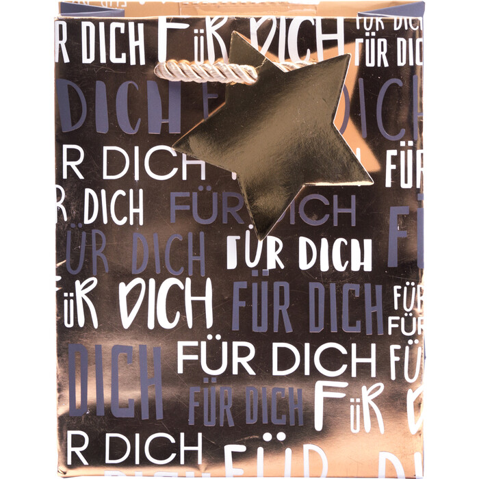 Tragetasche Für Dich 15 x 12 x 5,5 cm braun