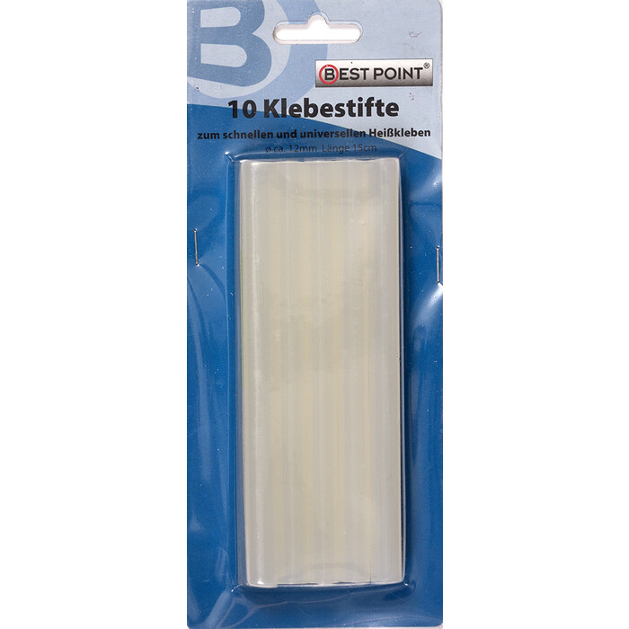 BESTPOINT Klebestifte für Klebepistolen 10 Stück 15 cm transparent