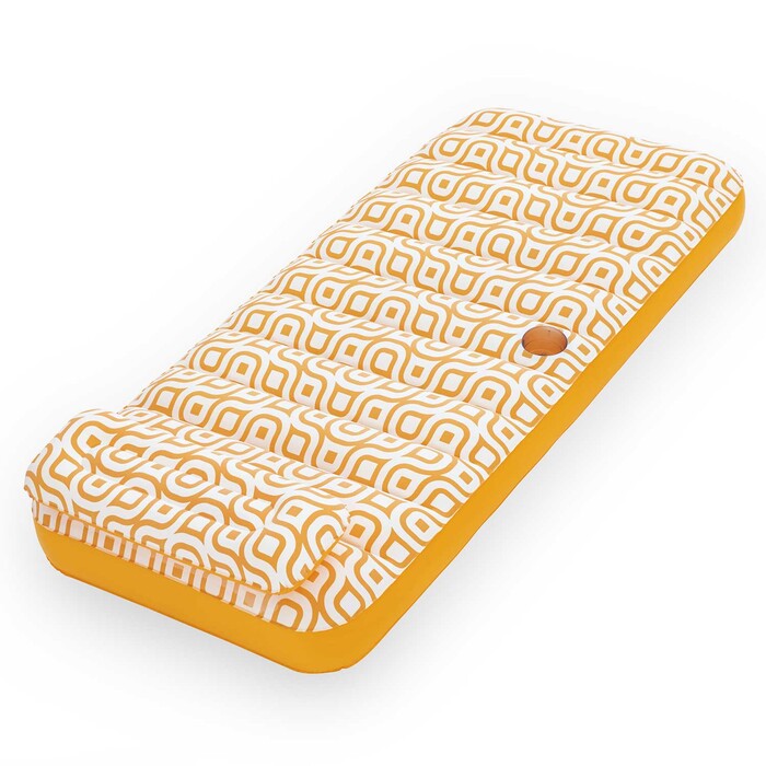 Luftmatratze mit Samtoberfläche 169 x 77,5 x 30,5 cm orange