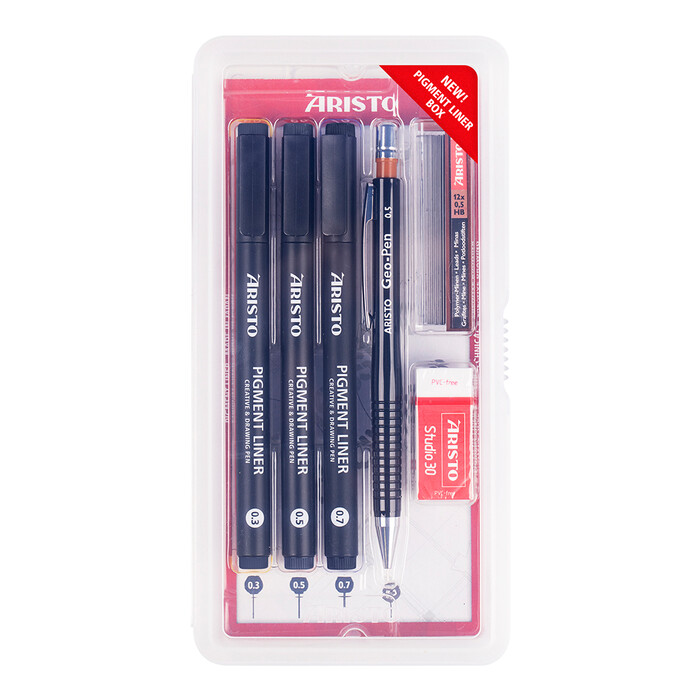 ARISTO Tuschestift-Pigmentliner-Set 6-teilig