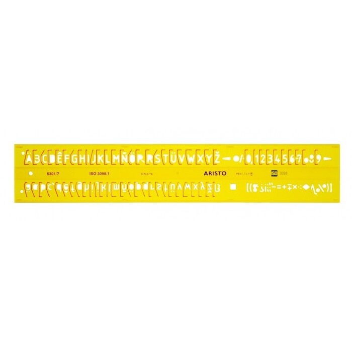 Aristo Schriftschablone, H-Profil 7.0 mm