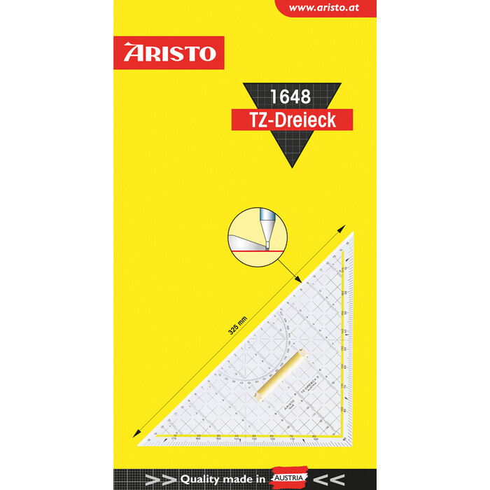 ARISTO Zeichendreieck mit Griff - TZ-Dreieck, 32.5cm