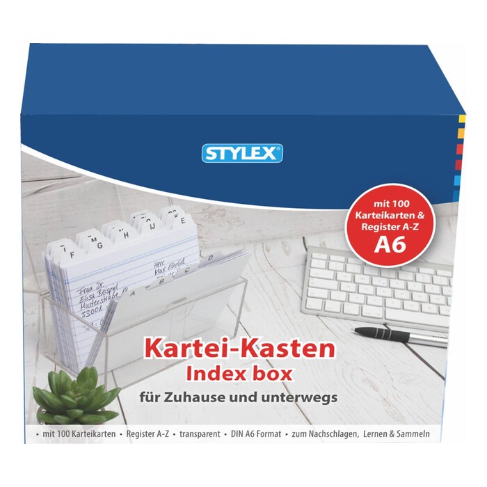 Karteikasten A6 gefüllt transparent