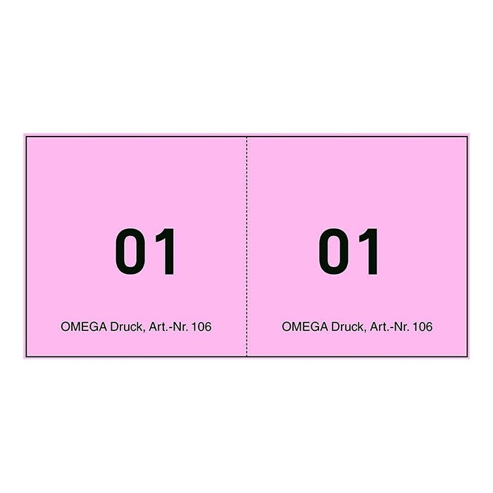 Omega Bonblock Quer, 100 Blatt, 10 x 5 cm, pink