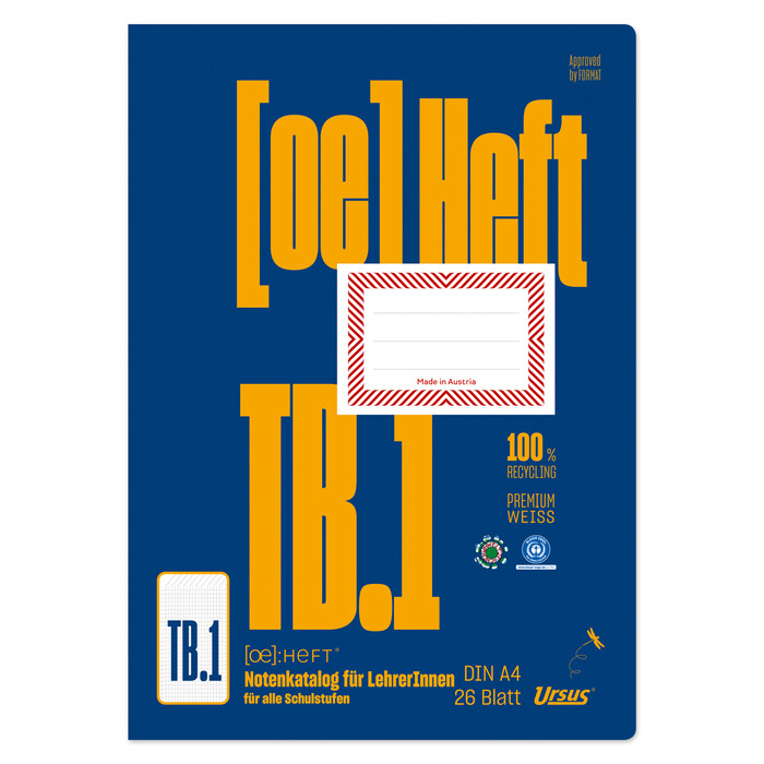 Heft Format-X Notenkatalog für LehrerInnen A4 TB1, 26 Blatt