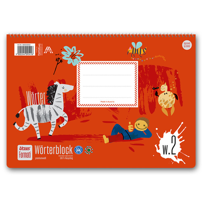 Formati W.2 Wörterblock A4, Querformat, 52 Blatt liniert
