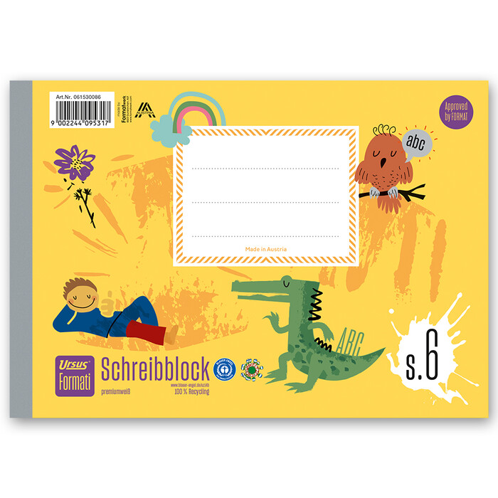 Formati S.6 Schreibblock A5, Querformat, 48 Blatt, liniert