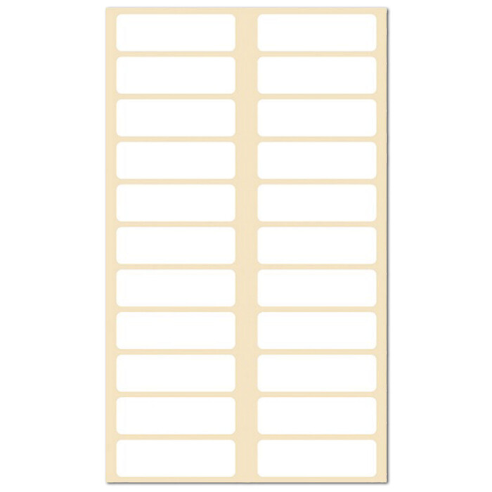 Etiketten 132 Stück 32 x 10 mm weiß