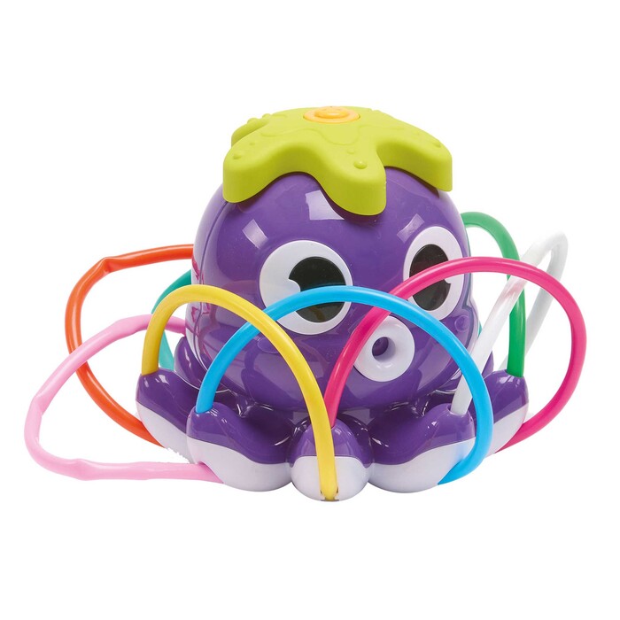 Wassersprinkler Oktopus mit 8 Wackelrohren & 2 Schlauchklemmen