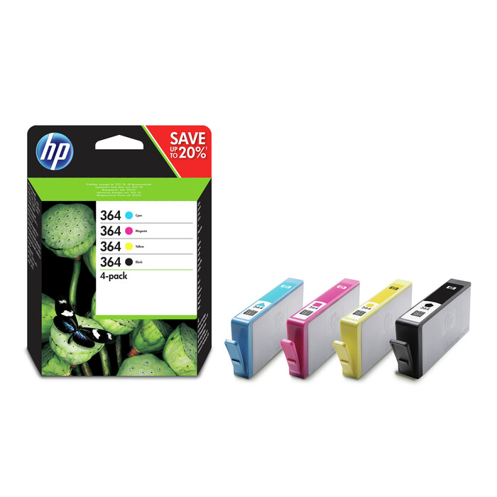 HP Tintenpatronen Multi-Pack Nr.364 (N9J73AE), schwarz + tricolor