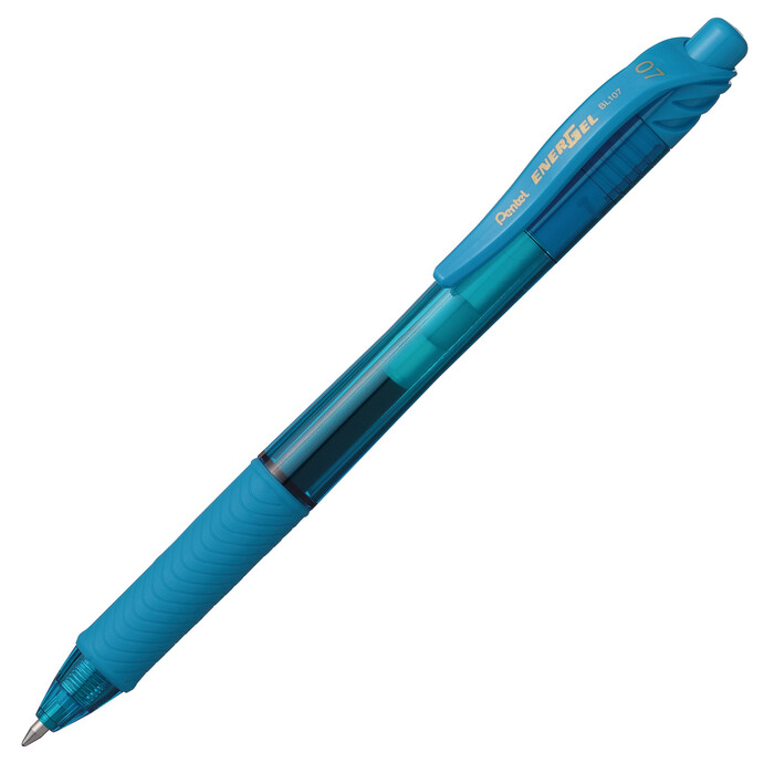 PENTEL Gelroller EnerGel BL107 mit Druckmechanik 0,3 mm hellblau