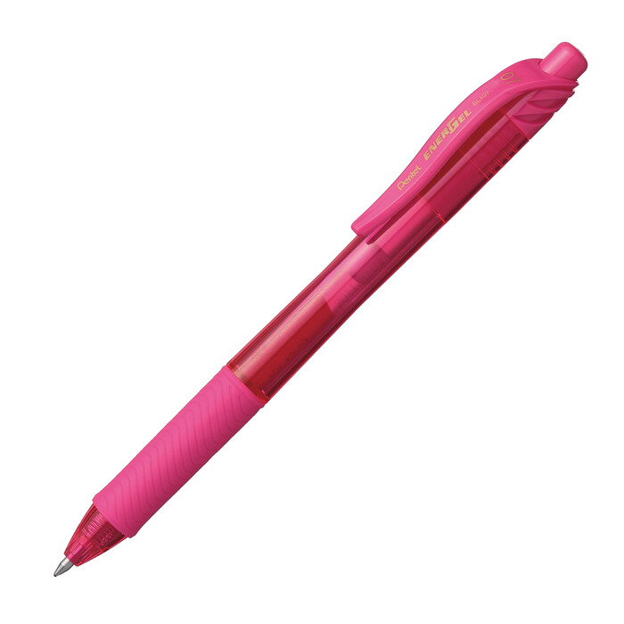 PENTEL Gelroller EnerGel BL107 mit Druckmechanik 0,3 mm pink