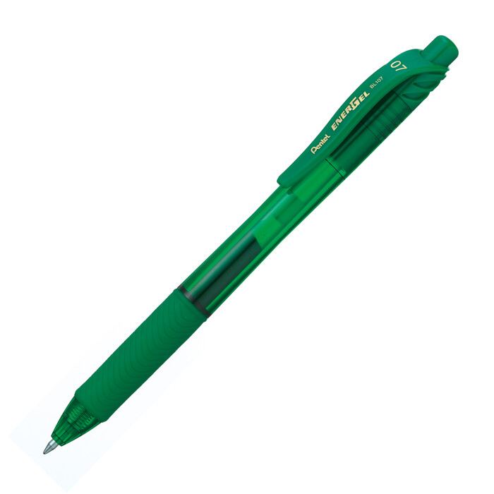 PENTEL Gelroller EnerGel BL107 mit Druckmechanik 0,3 mm grün