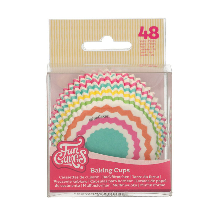 Papierbackformen Regenbogen Ø 5 cm 48 Stück bunt