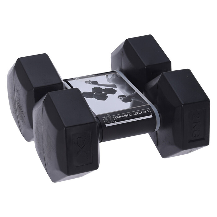 XQ Max Hantel Dumbbell je 2 kg 2 Stück schwarz