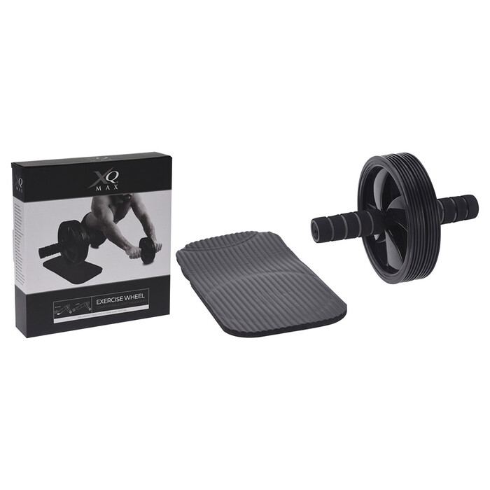 XQ Max Bauchmuskeltrainer Exercise Wheel schwarz